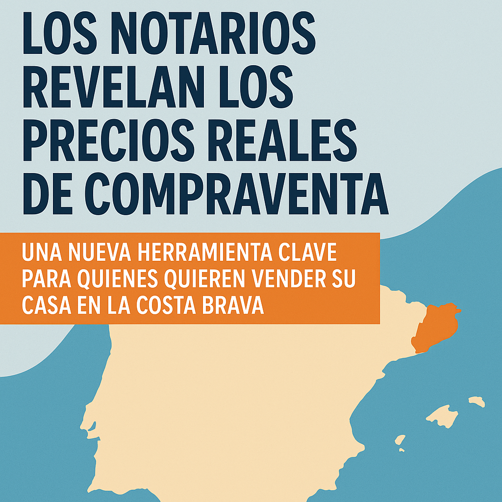 Les notaires révèlent les prix réels de vente : un nouvel outil essentiel pour ceux qui veulent vendre leur maison sur la Costa Brava